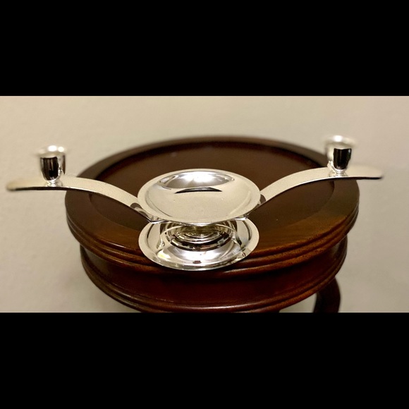 Metal Candle Holder in Silver 3.5” H - Picture 5 of 11